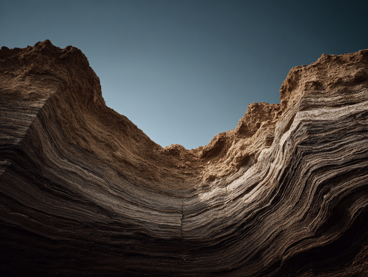 Layered cliff artwork used for an alternate nostril breathing app guide.