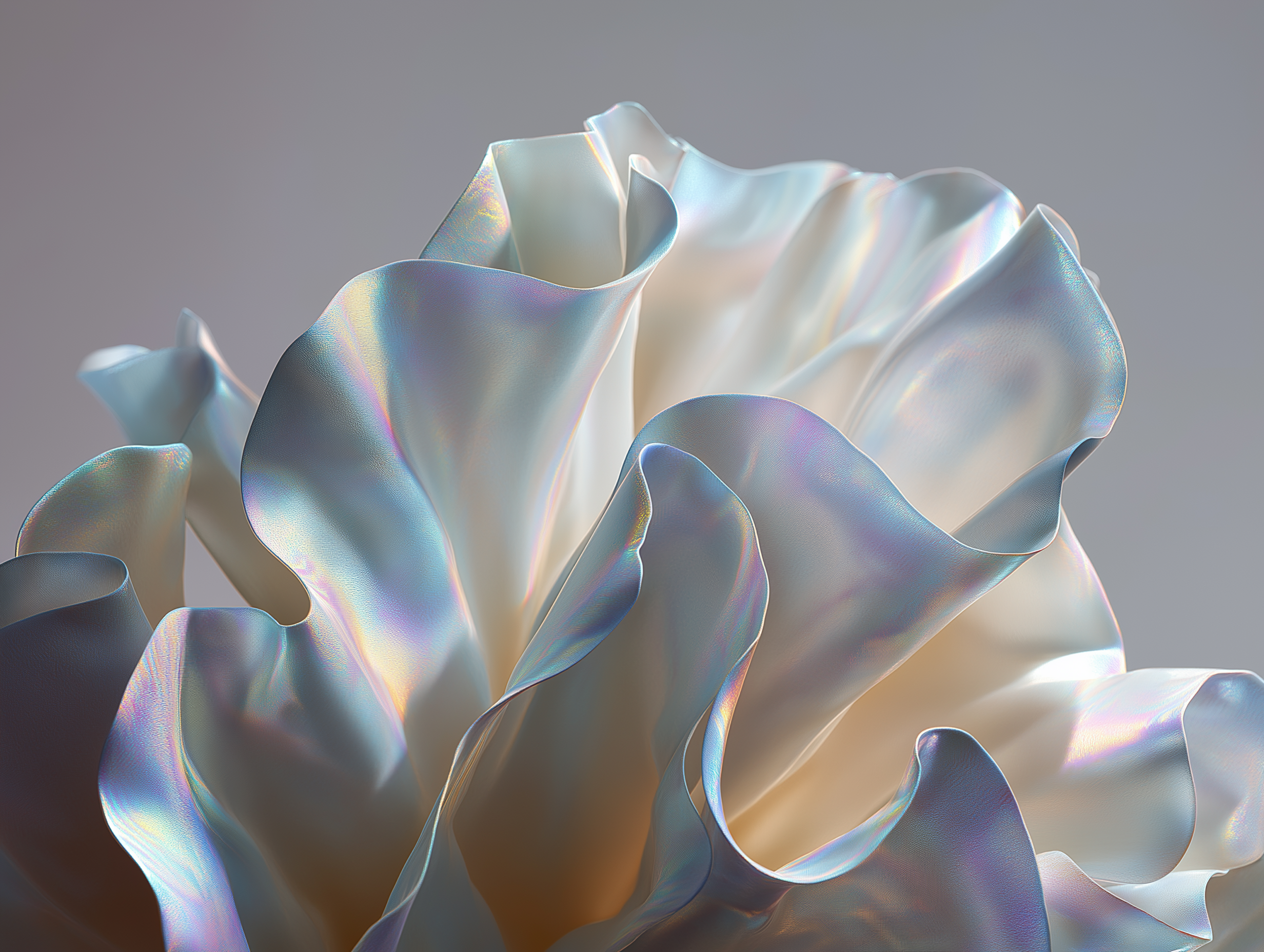 Iridescent Midjourney artwork used for an anxiety app guide.