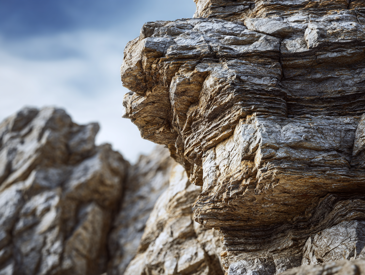 Layered cliff artwork used for a focus breathing guide.
