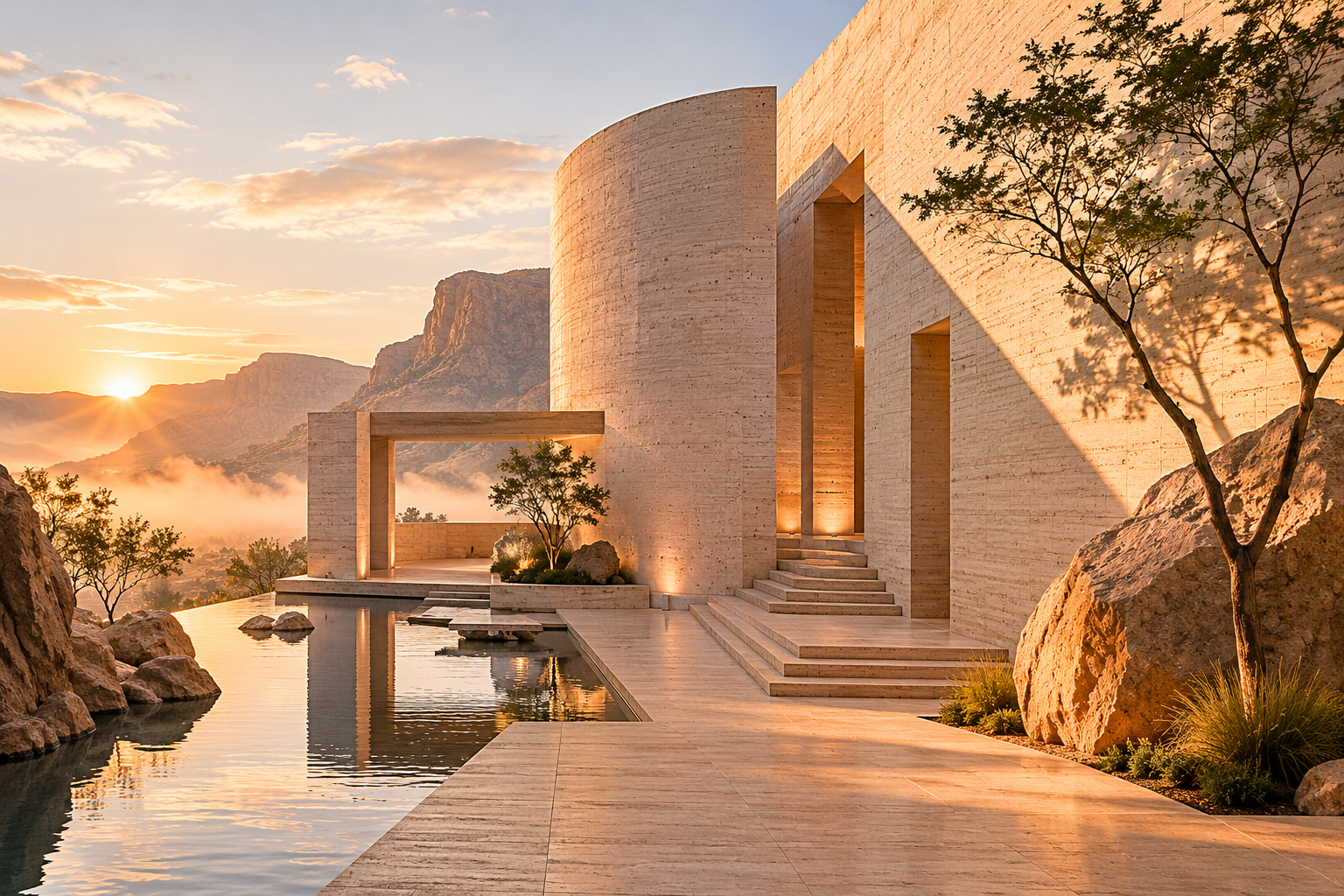 Sunset retreat artwork used for a Breathwrk and Headspace comparison.