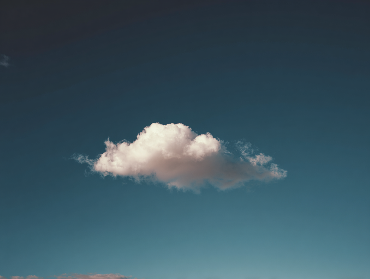 Minimal sky study artwork used for a pranayama habit guide.